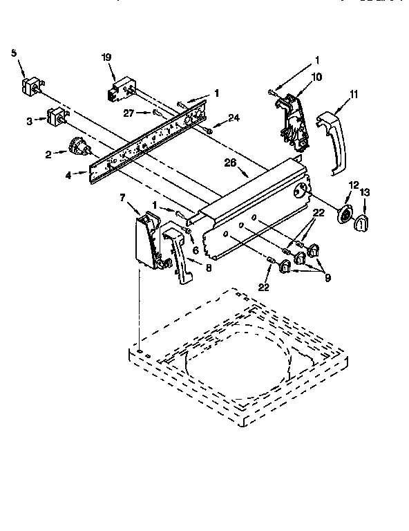 Kenmore 11026809690 control panel diagram
