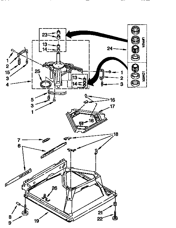 Kenmore 11026809690 machine base diagram