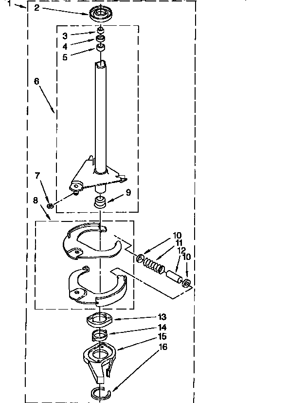 Kenmore 11026809690 brake and drive tube diagram