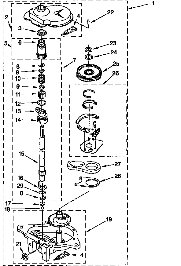 Kenmore 11026809690 gearcase diagram