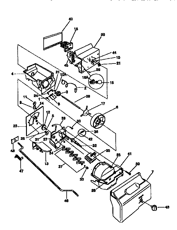 Frigidaire FRS26ZGEW0 container/drive diagram