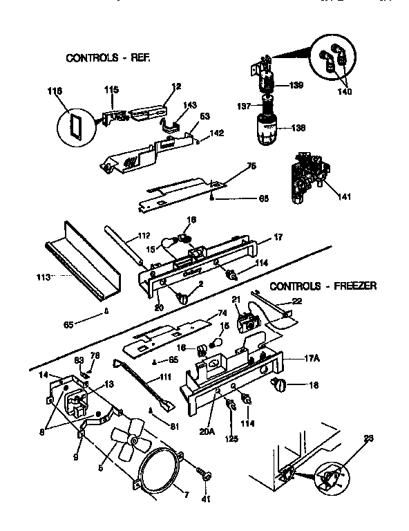 Frigidaire FRS26ZGED0 controls diagram