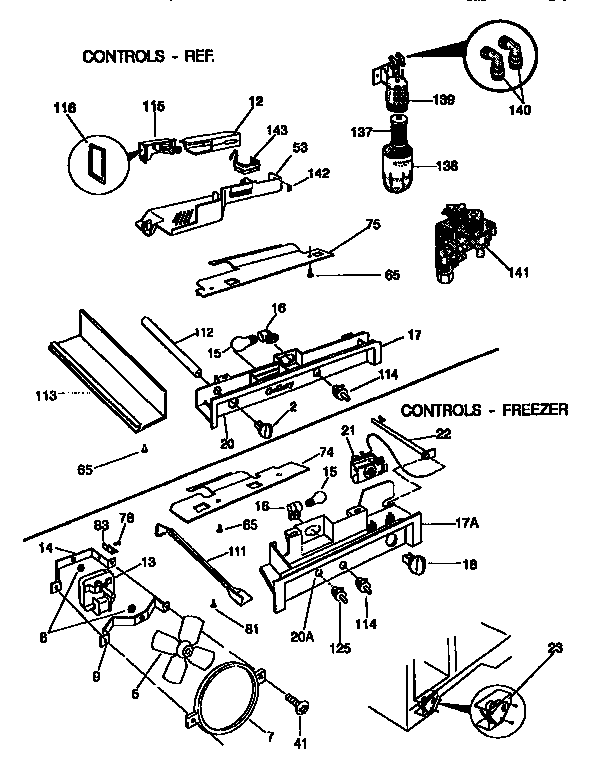 Frigidaire FRS26ZGEB0 controls diagram
