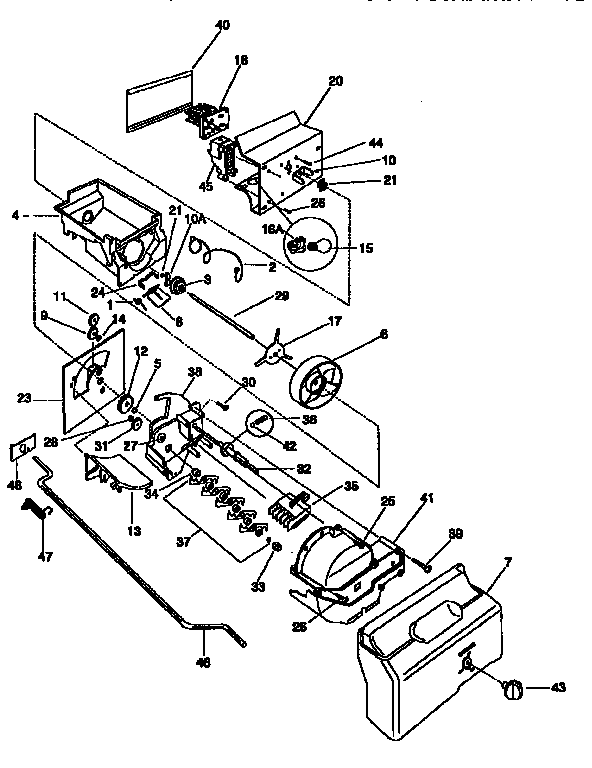 Frigidaire FRS26ZGEB0 container/drive diagram