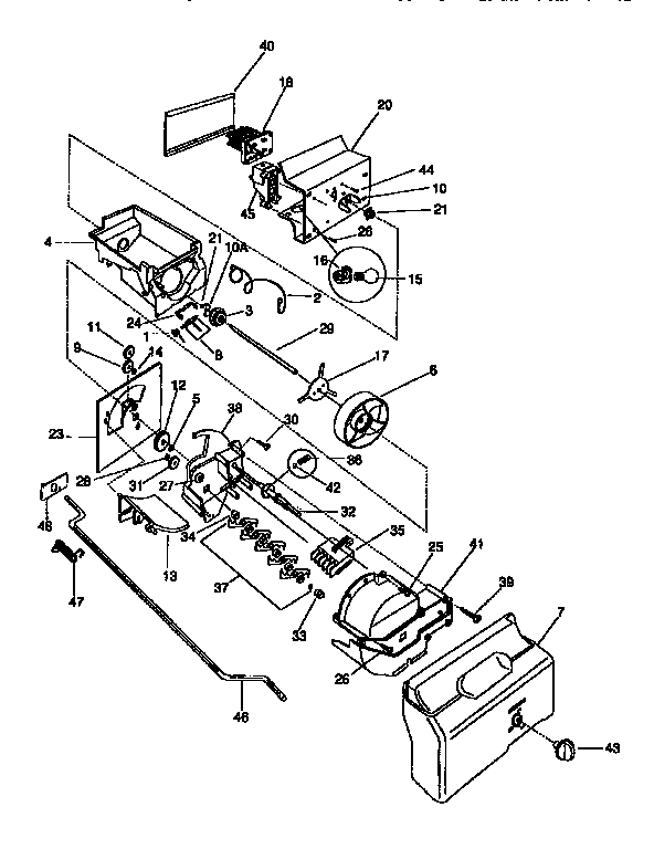 Frigidaire FRS26XGCD0 container and drive diagram
