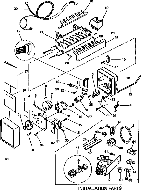 Frigidaire FRT21TNCW4 ice maker diagram