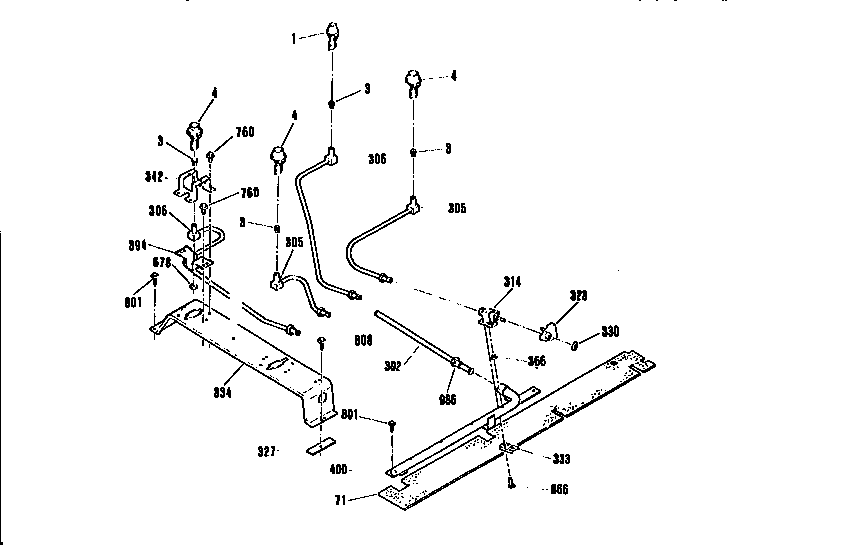 Kenmore 91136759590 top burner section diagram