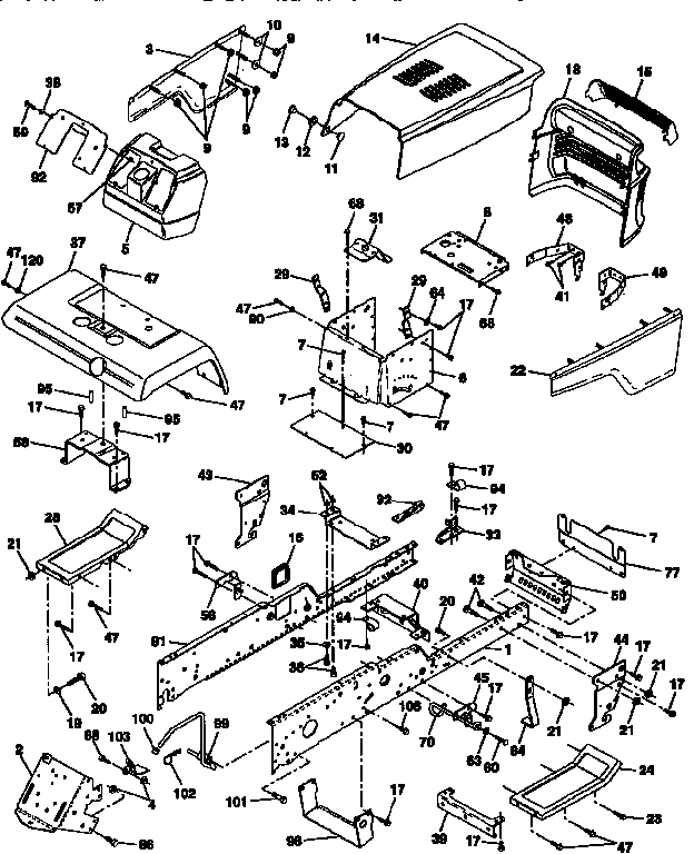 Craftsman 917251523 chassis and enclosures diagram