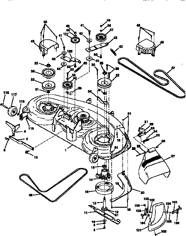 Craftsman 917251523 mower deck diagram