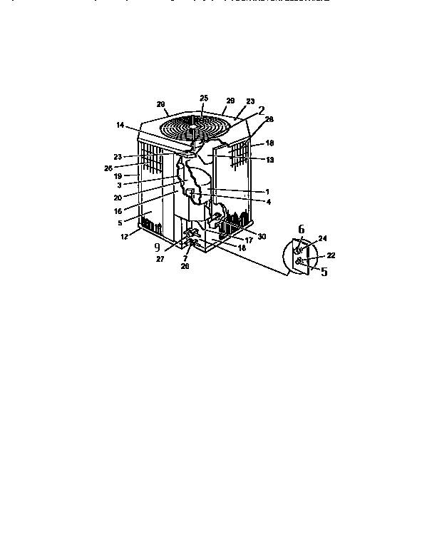 York H1DB036S25A functional replacement parts diagram