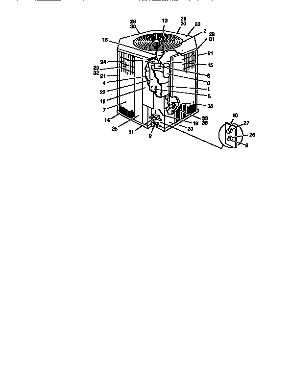 York H1B048A06A functional replacement parts diagram