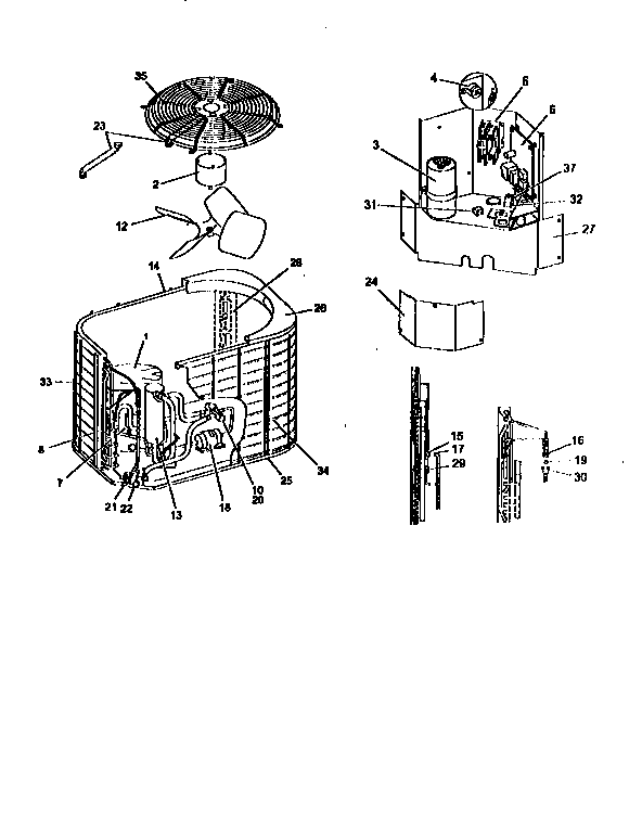 York E1RA050S06A unit parts diagram