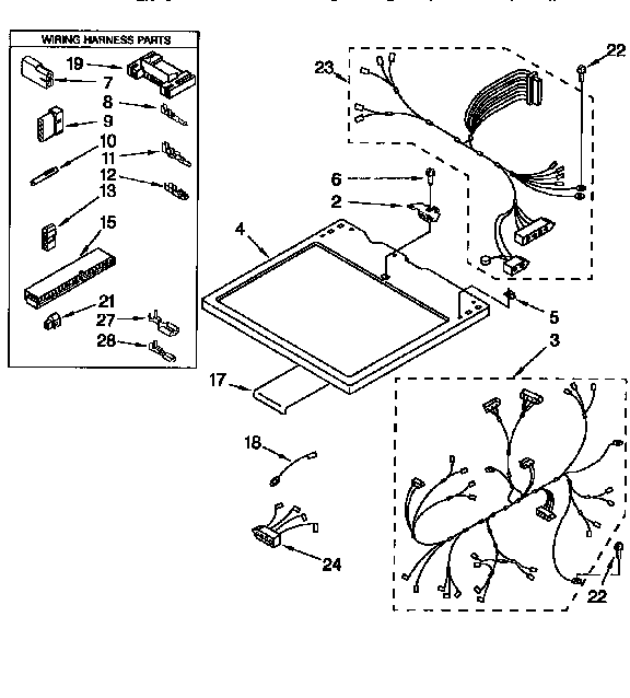 Kenmore 11066955690 dryer top diagram