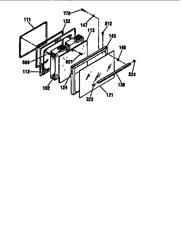 Kenmore 91195368592 door section diagram