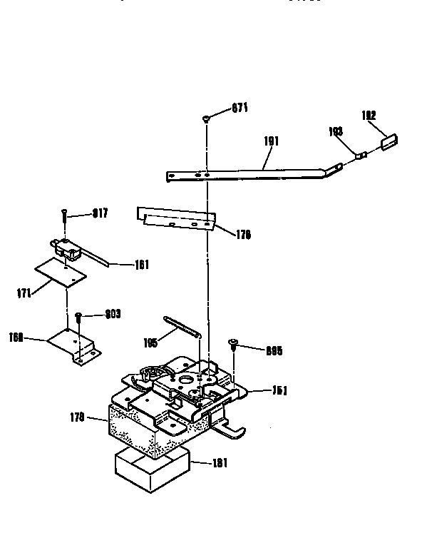 Kenmore 91195368592 door lock section diagram