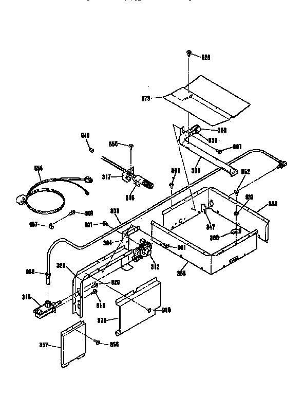 Kenmore 9113022192 burner section diagram