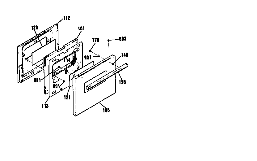 Kenmore 9113022192 door section diagram