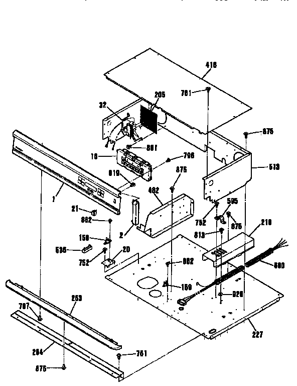 Kenmore 91141059590 control panel section diagram