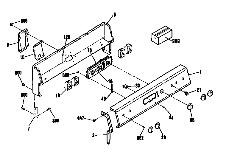 Kenmore 91193268690 backguard section diagram