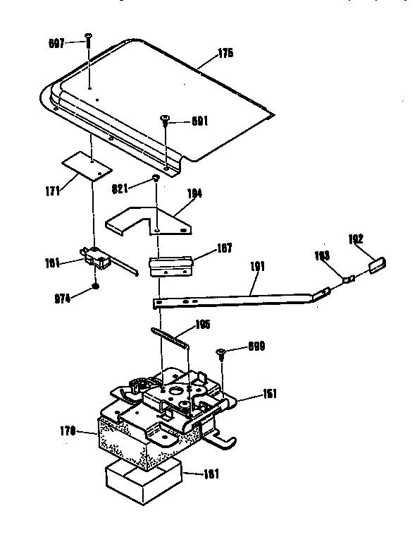 Kenmore 91193268690 door lock section diagram
