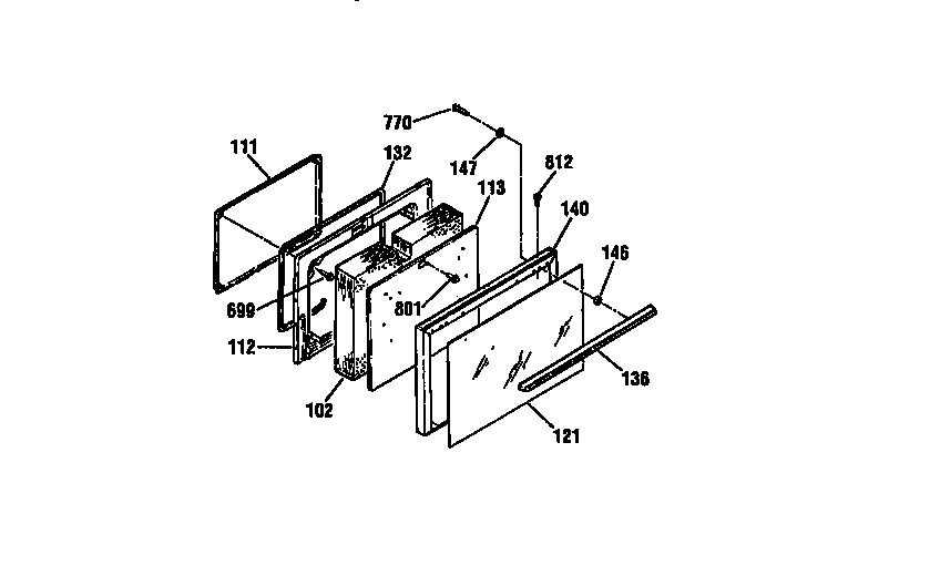 Kenmore 91193268690 door section diagram
