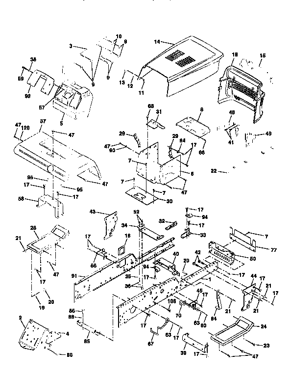 Craftsman 917251512 chassis and enclosures diagram