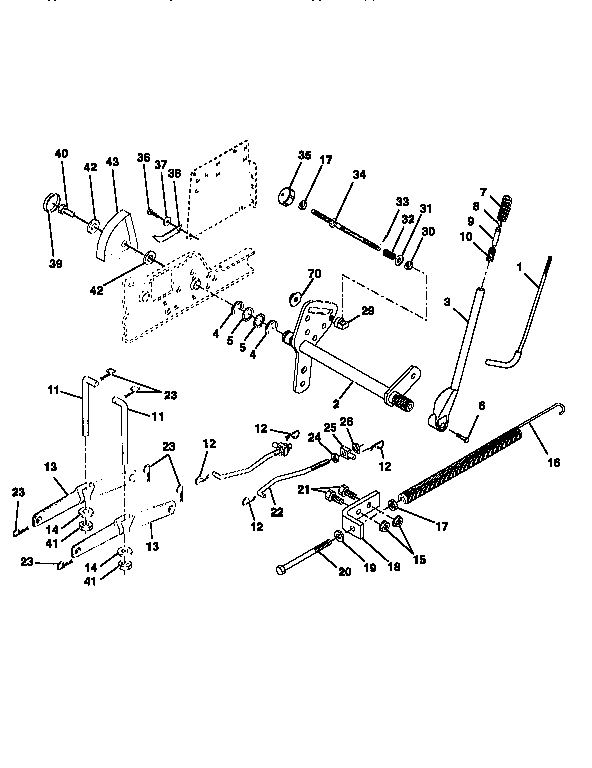 Craftsman 917251512 lift assembly diagram