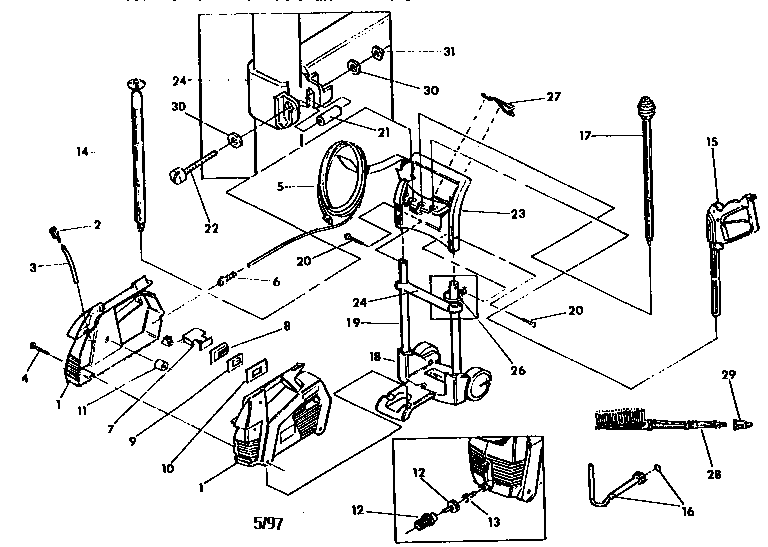 Craftsman 580751410 main frame diagram