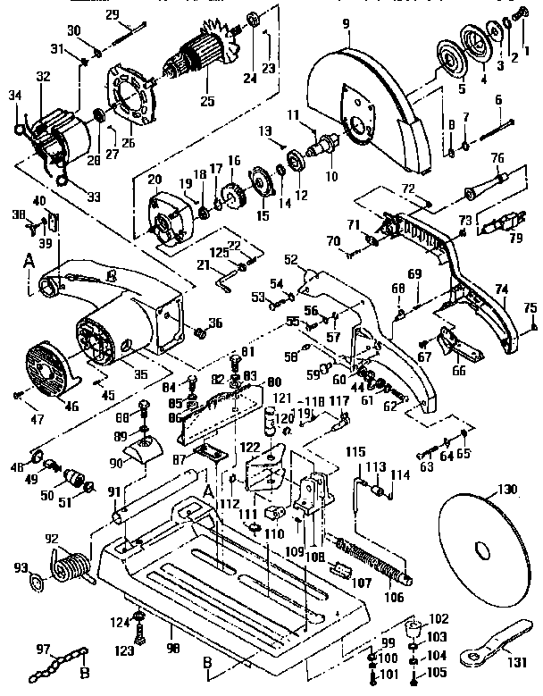 Craftsman 480235400 14-in. chop saw diagram