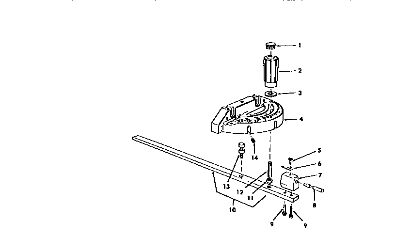 Craftsman 113298762 miter gauge assembly diagram