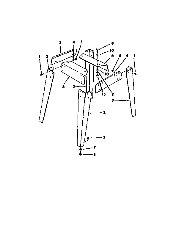 Craftsman 113298762 leg set diagram