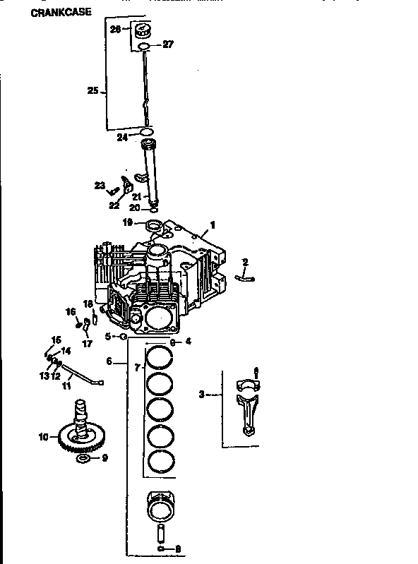 Craftsman 917251650 engine cv22s-67529 (71, 501) diagram