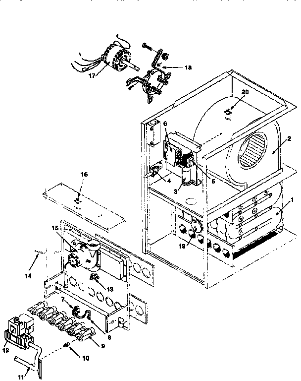 ICP GDJ075M12A1 burner assembly diagram