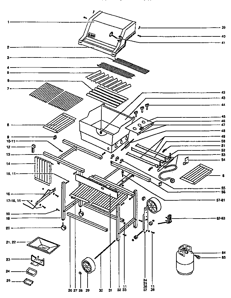 Weber GENESIS 2000 replacement parts diagram