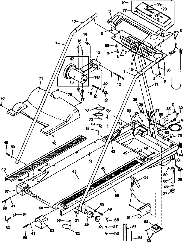 Weslo WLTL85053 unit parts diagram