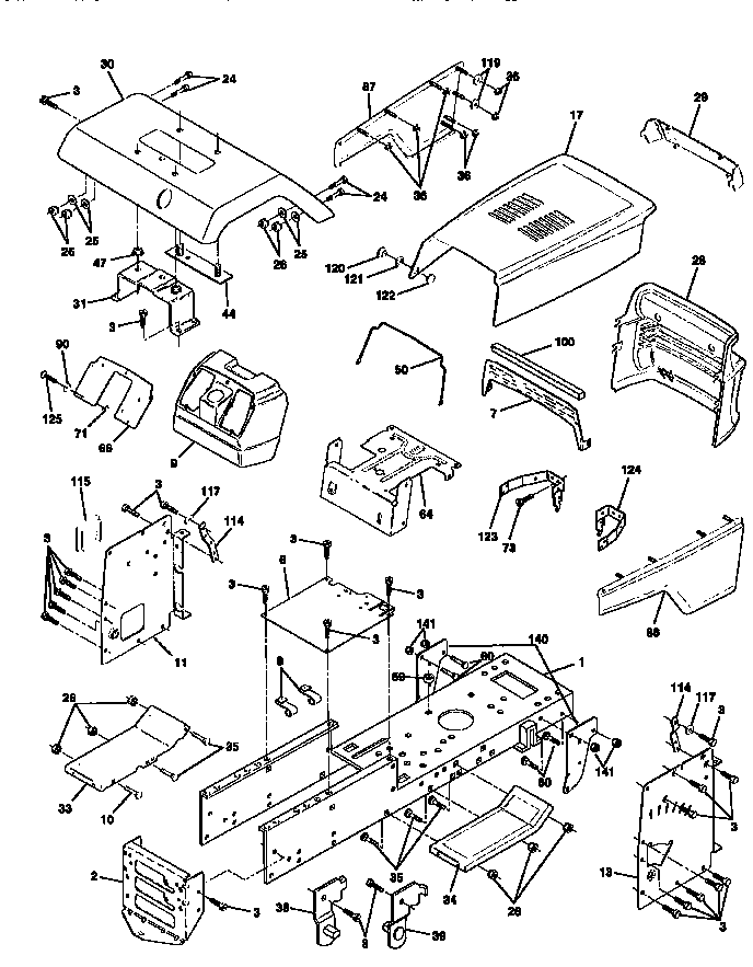Craftsman 917256712 chassis and enclosure diagram