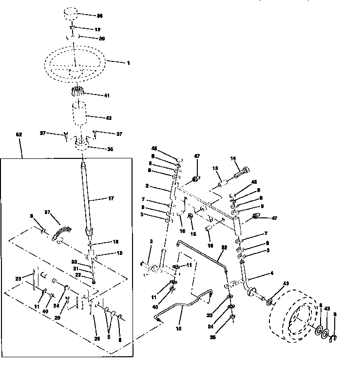 Craftsman 917256712 steering assembly diagram
