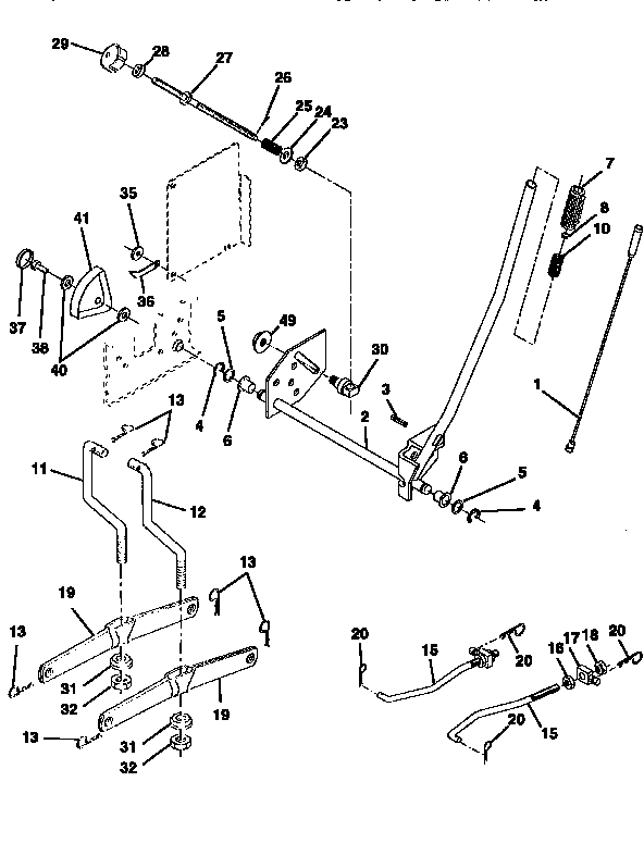 Craftsman 917256712 mower lift diagram