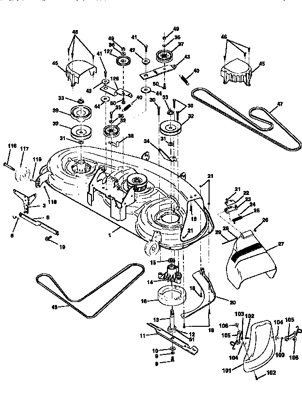 Craftsman 917256712 mower deck diagram