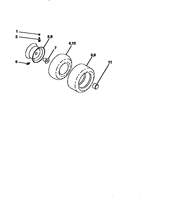 Craftsman 917256661 wheels and tires diagram