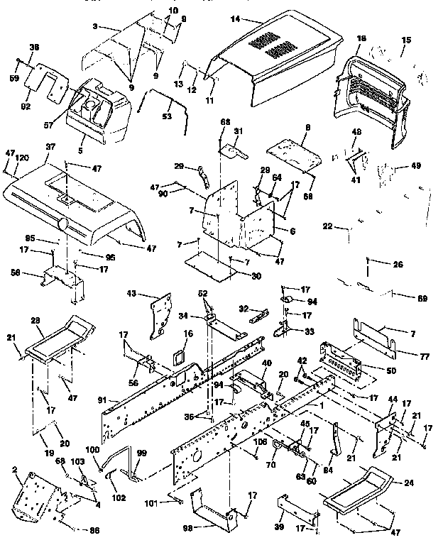 Craftsman 917251493 chassis and enclosures diagram