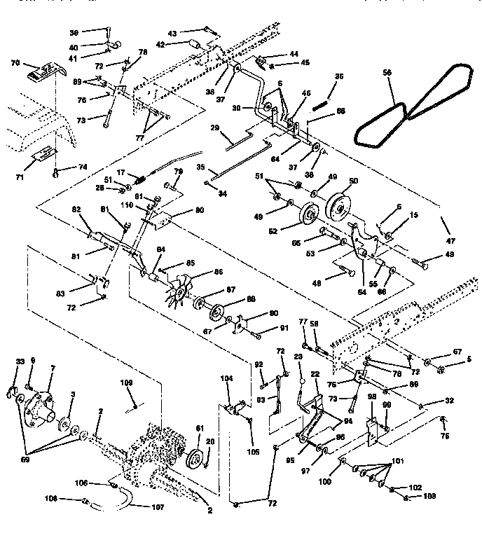 Craftsman 917251493 ground drive diagram