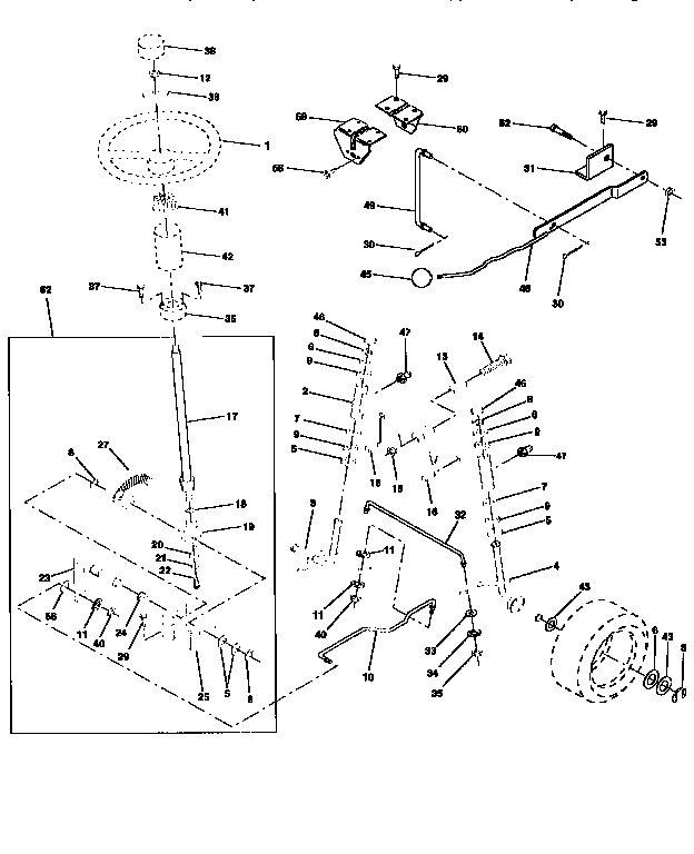 Craftsman 917251472 steering assembly diagram