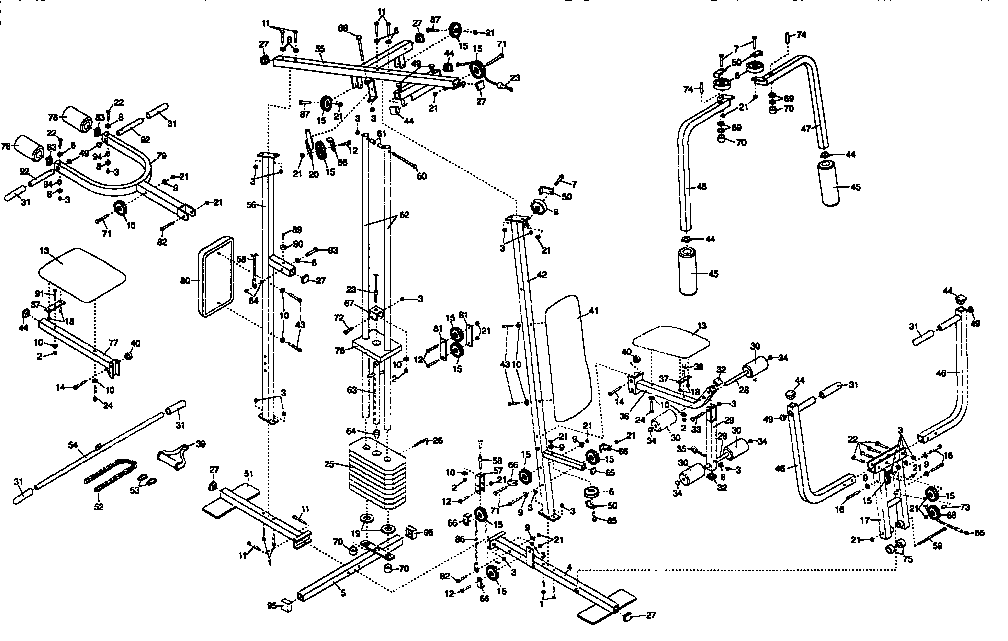 Weider 831159360 unit parts diagram