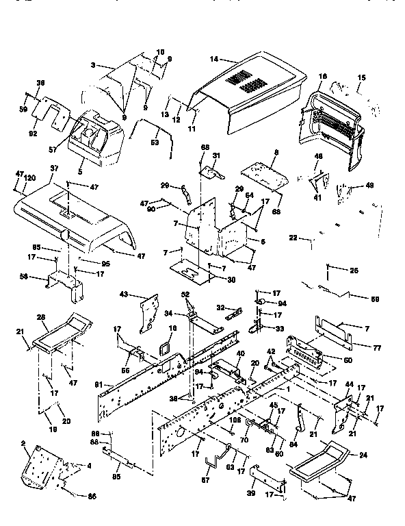 Craftsman 917251482 chassis and enclosures diagram