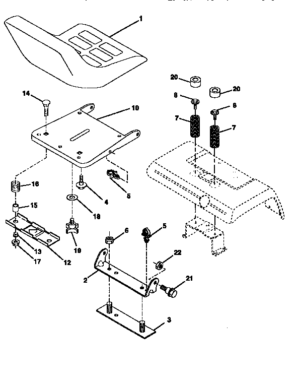 Craftsman 917251482 seat assembly diagram