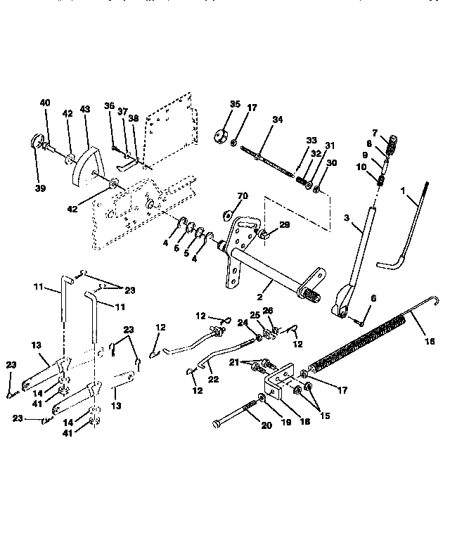 Craftsman 917251482 lift assemby diagram