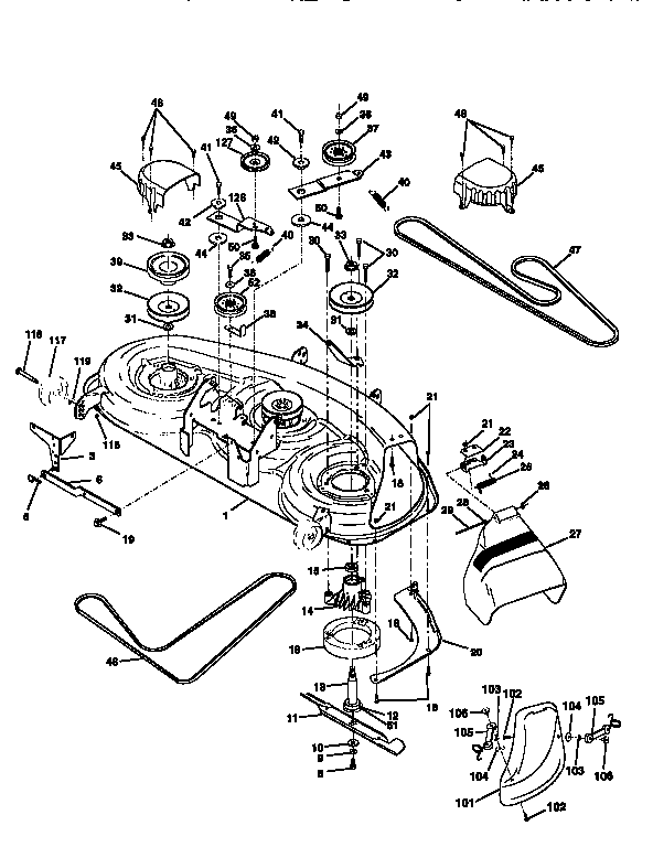 Craftsman 917251482 mower deck diagram