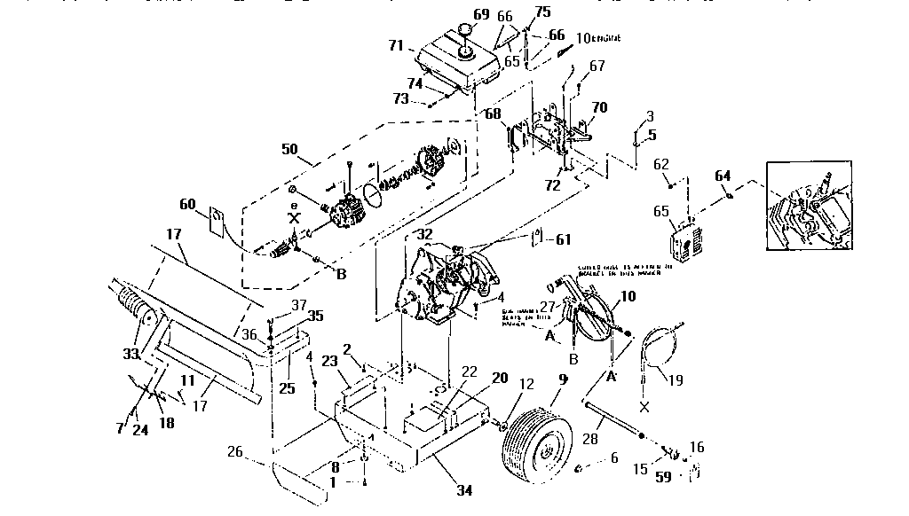 Craftsman 580742650 main frame diagram