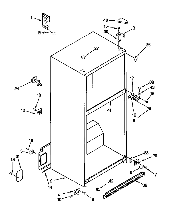 Kenmore 1069650323 cabinet diagram